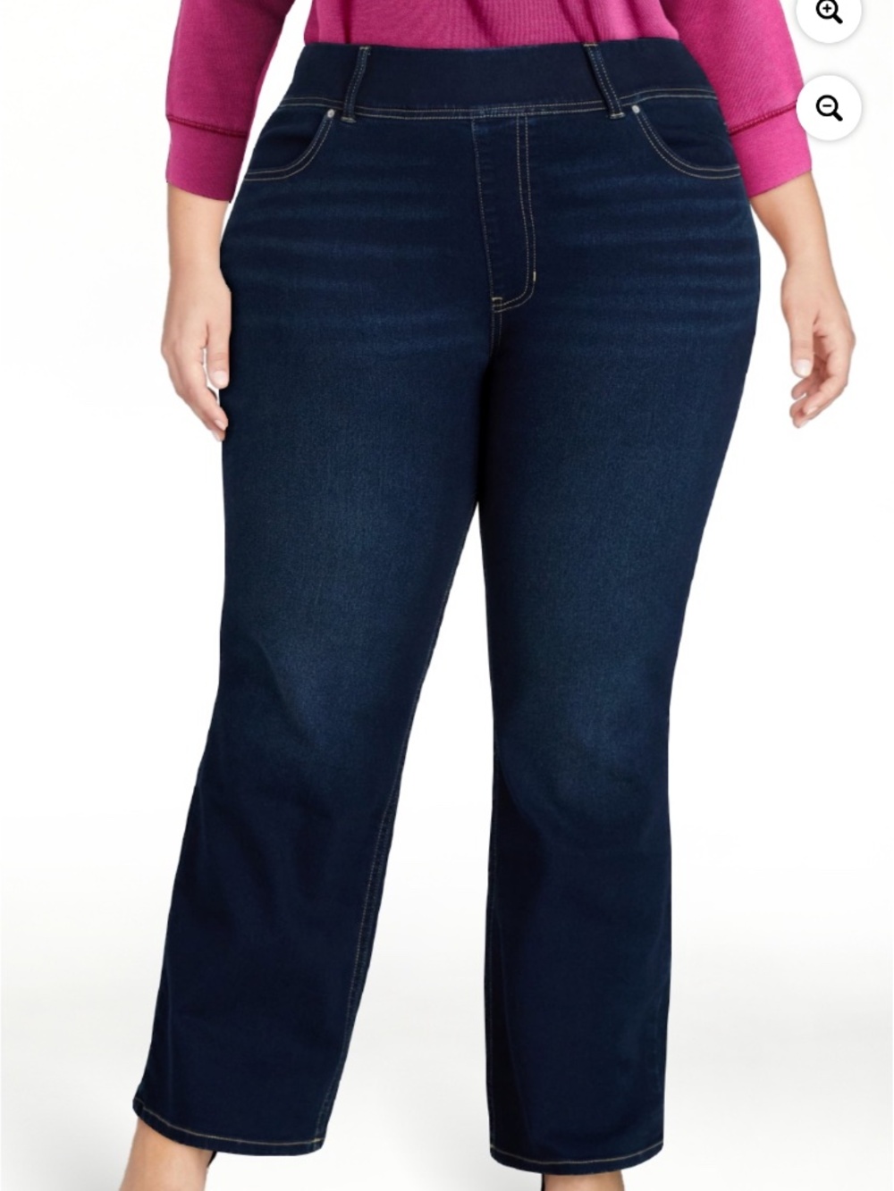 Terra and Sky Women’s Dark Wash Pull On High Rise Bootcut Jeggings Size 3X NWT